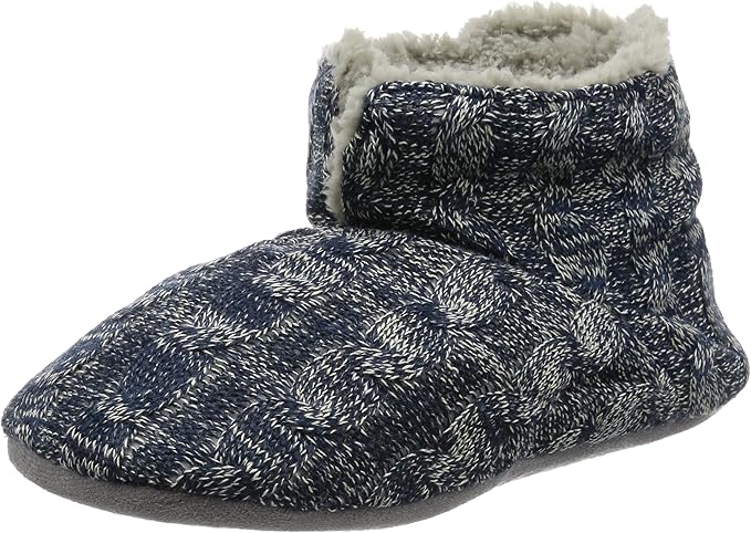 Amazon Co Jp グンゼ Gunze ルームシューズ ウチコレ メンズ ダウン仕様 ニット縄柄 Aue012 780 ネービー 25 27 服 ファッション小物