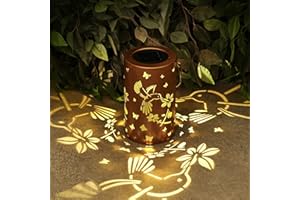 Rumiom Solar Lanterns Outdoor Waterproof, Hummingbird Birthday Gifts for Women Men, Hanging Solar Lantern for Yard, Patio, Porch, Backyard, Landscape, Garden Decor, Halloween, Christmas