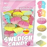 BUBS Swedish Candy Mix 1 Pound Bag With 6 Flavor Variety, Sweet &amp; Sour Skulls, Ovals &amp; Tutti Frutti Rombs