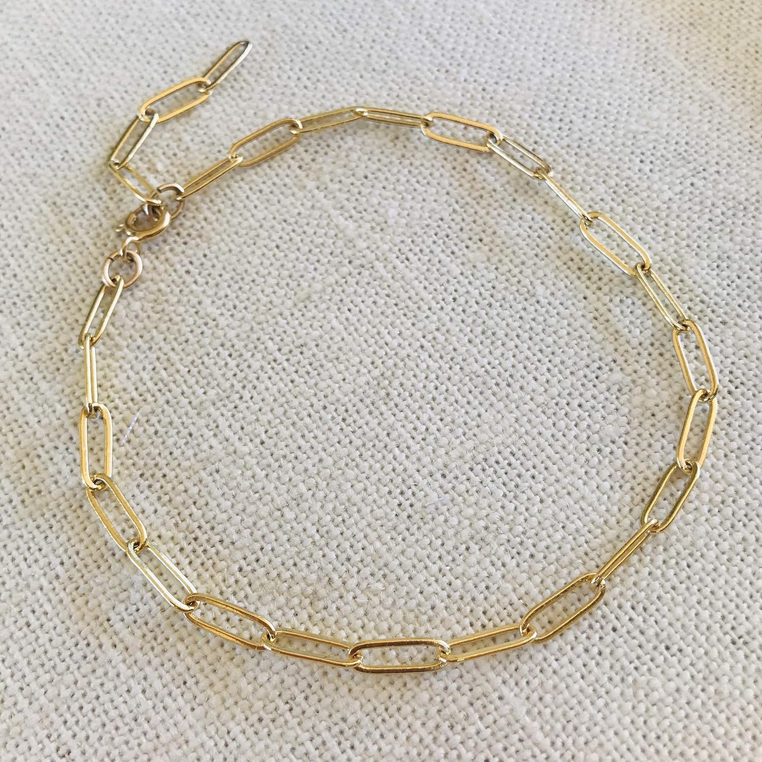 is discounted Gold Paperclip Chain Link Bracelet, Large