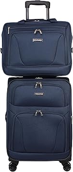 2 piece carry on spinner luggage set