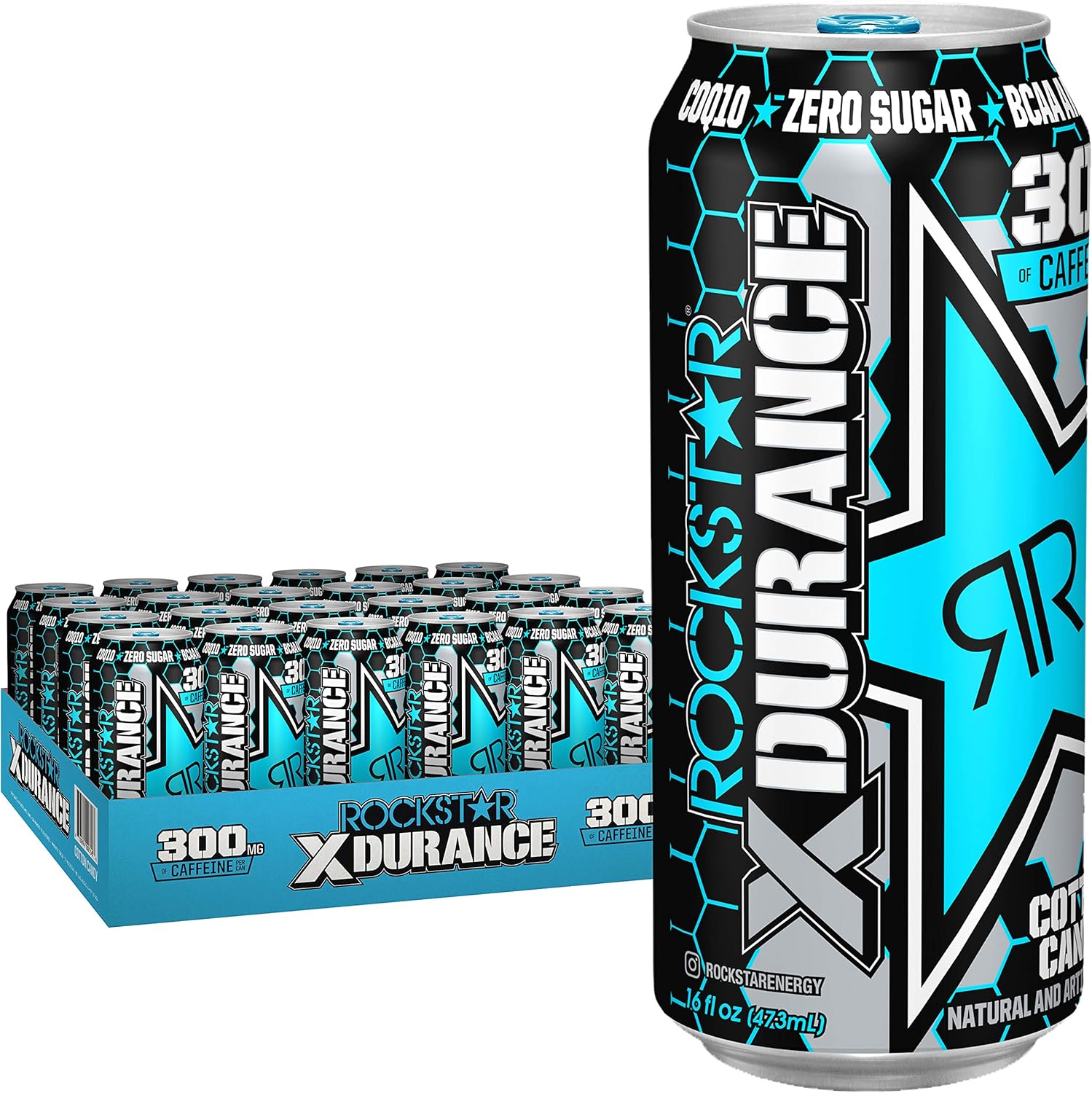Amazon Com Rockstar Energy Drink Xdurance Cotton Candy 16 Fl Oz Pack Of 24 Grocery Gourmet Food