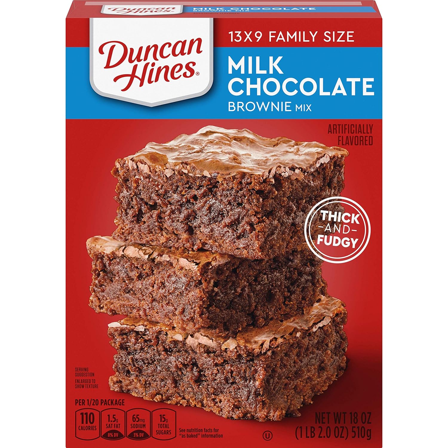 Amazon Com Duncan Hines Brownie Mix Milk Chocolate 18 Oz Grocery Gourmet Food
