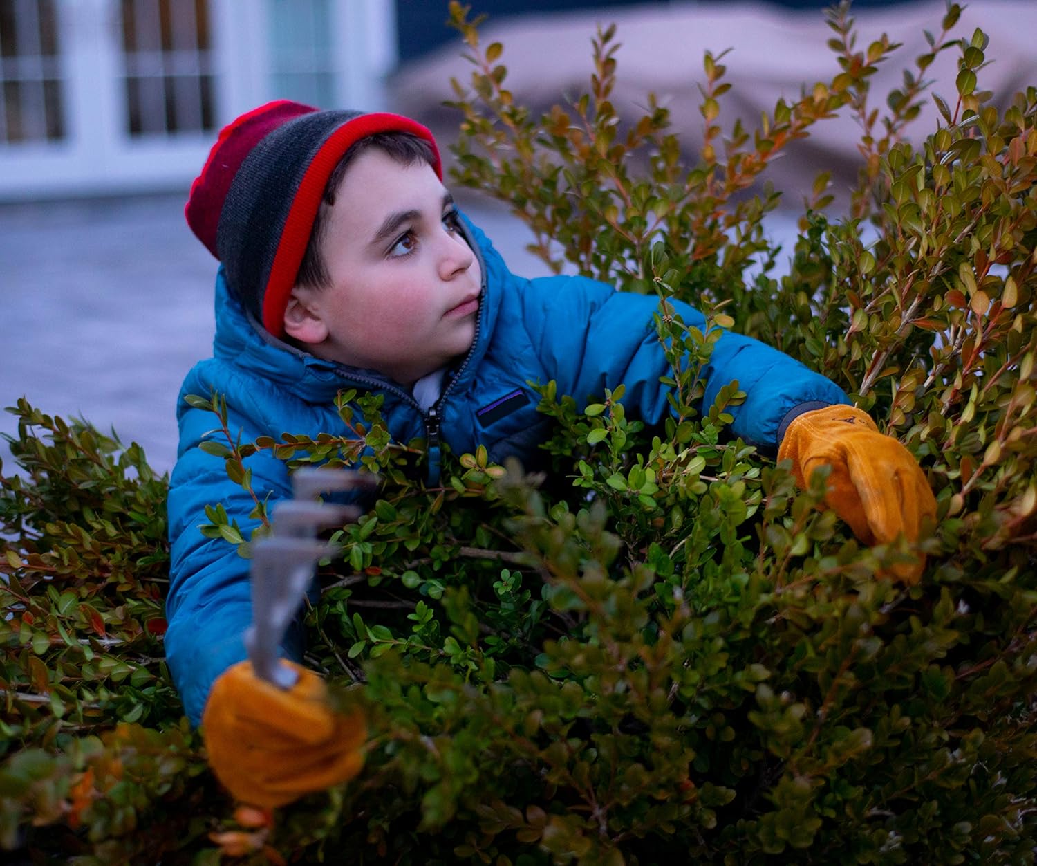 G & F 5013M JustForKids Kids Genuine Leather Work Gloves, Kids Garden Gloves, 4-6 Years Old - Child S Gardening Gloves - 