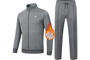 MoFiz Mens Tracksuit Jogging Sports Sweatsuit Comfortable Outfits Casual Athletic Pants Full zip Jacket 2 Piece