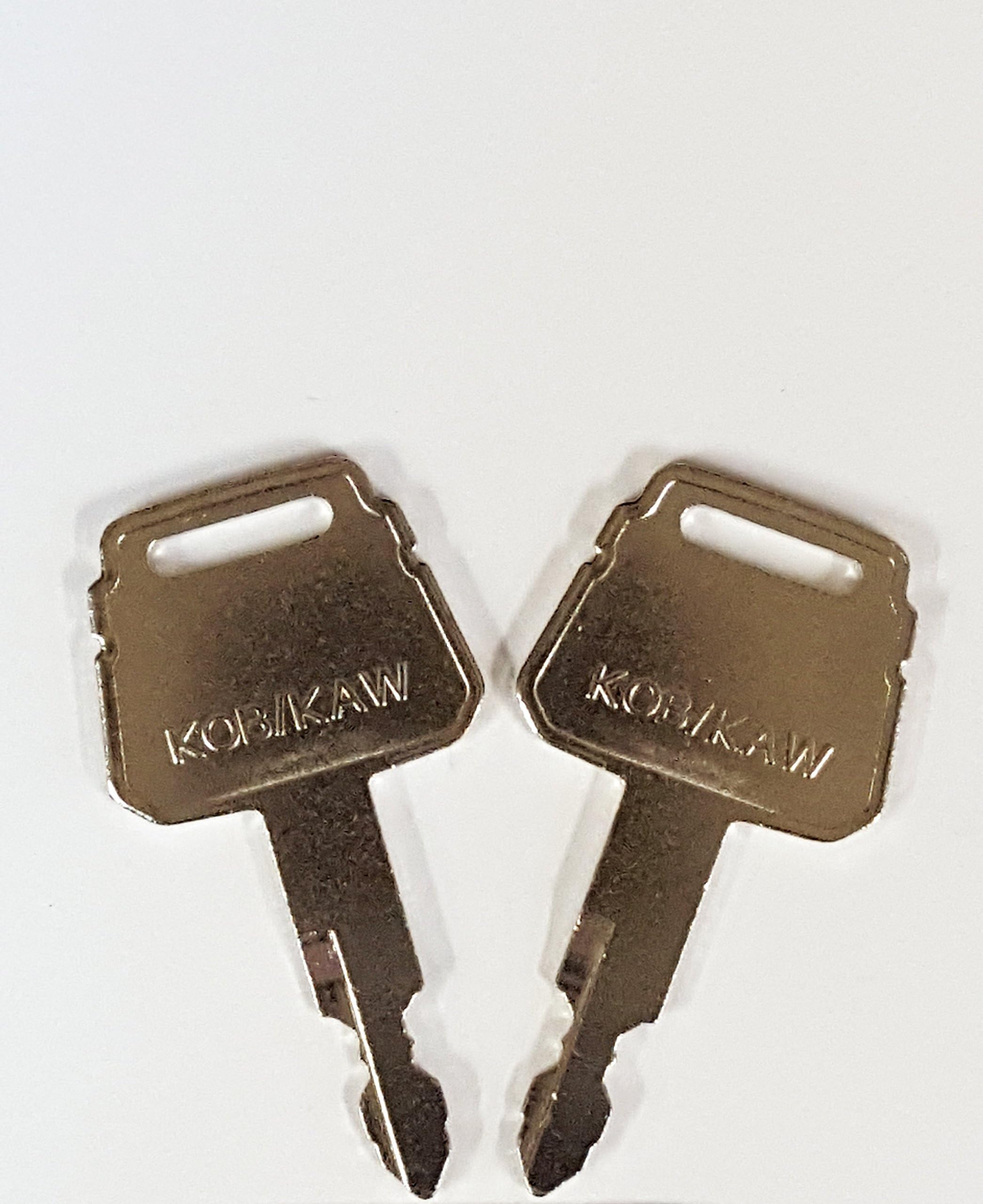 2 Keyman Replacement Heavy Construction Equipment Ignition Keys Made to fit Kobelco Kawasaki Case Yutani New Holland Part #K250