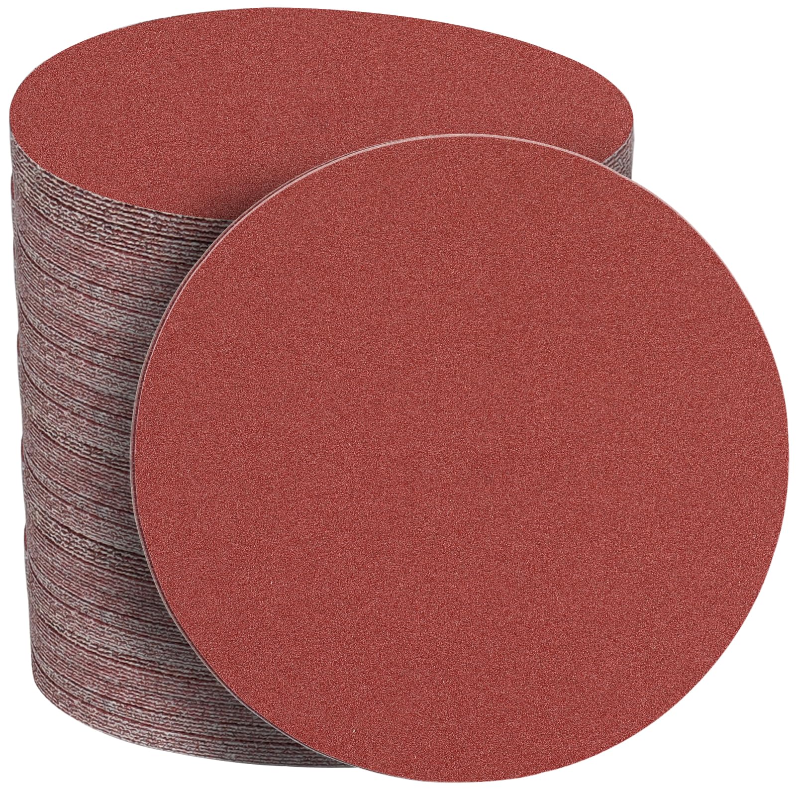 STEBRUAM 50pcs 150mm Sanding Discs,400 Grit No Holes Hook and Loop Backing Pads for 6 inch Random Orbital Sander Pads All Oscillating Tools