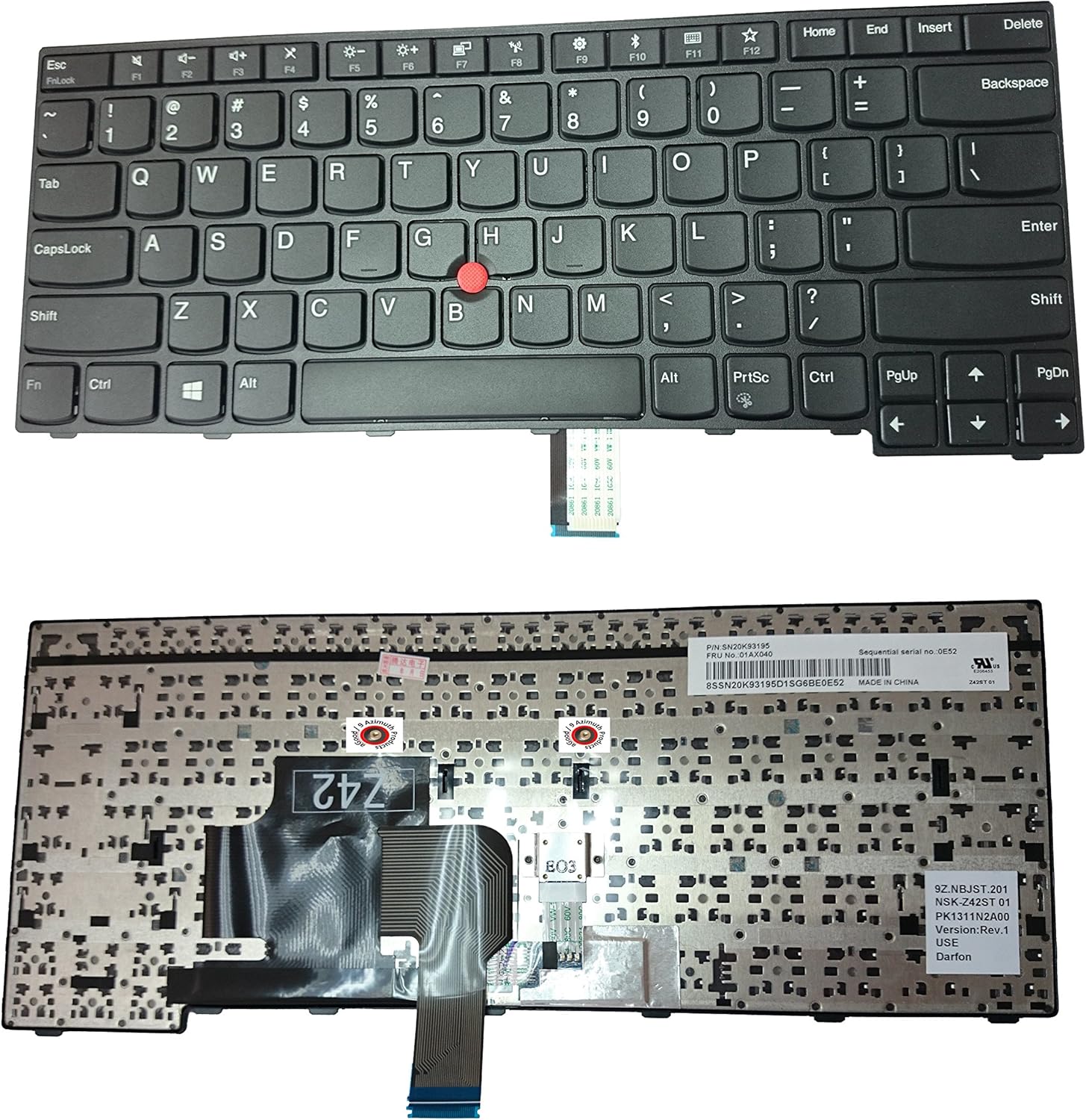 Amazon Com Us Layout Laptop Keyboard For Lenovo Ibm Thinkpad Edge E470 E475 Compatible 01ax040 Snk 9z Nbjst 1 Nsk Z42st Pk131n2a00 Computers Accessories