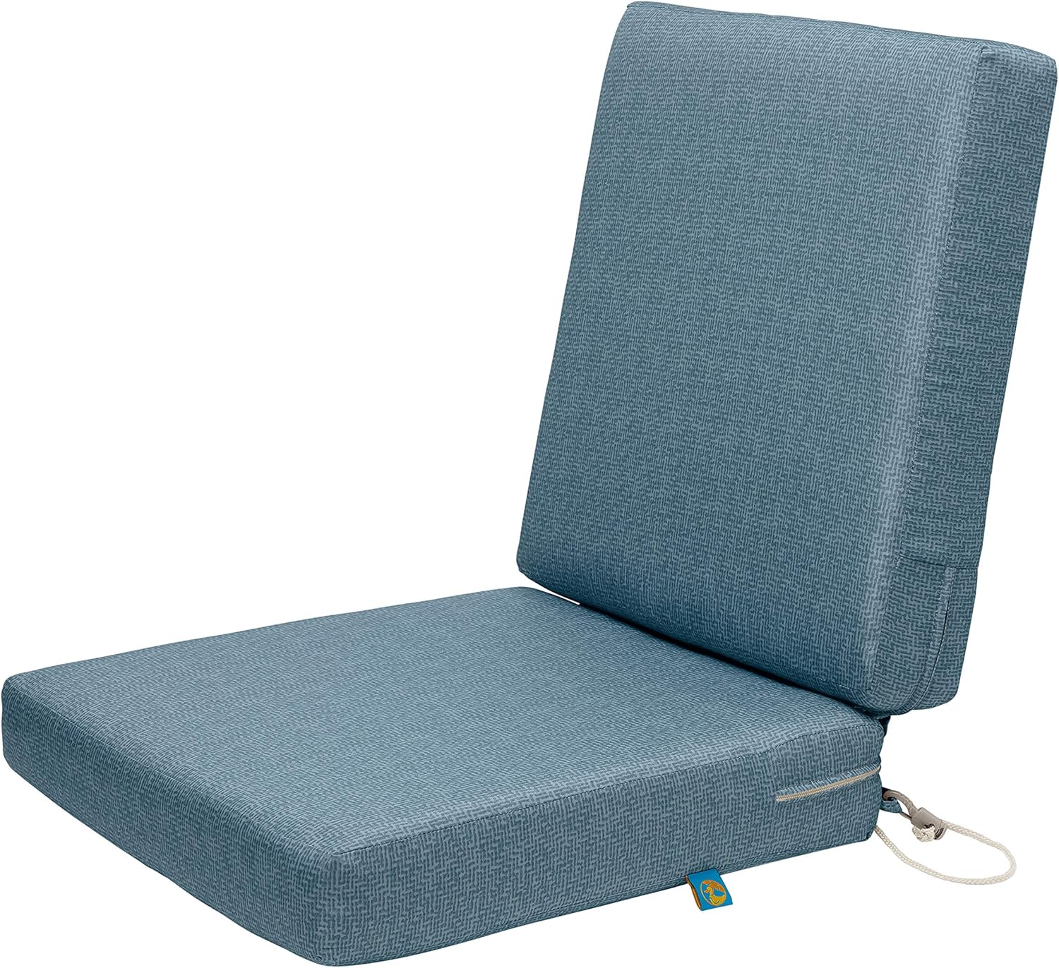Duck Covers Weekend Water-Resistant 36 x 18 x 3 Inch Outdoor Dining Chair Cushions, Blue Shadow : Garden & Outdoor