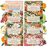 Wavertree & London Assorted Fruity Scents Natural Soap Bars (Pack of 8), 7oz Moisturizing Triple Milled Soap Bars Enriched with Shea Butter and Pure Plant Oils | All Body & Bath Soap