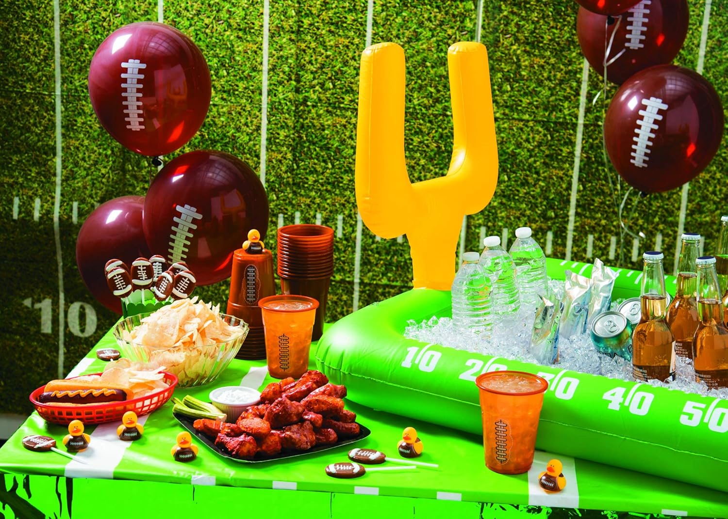 inflatable football buffet cooler