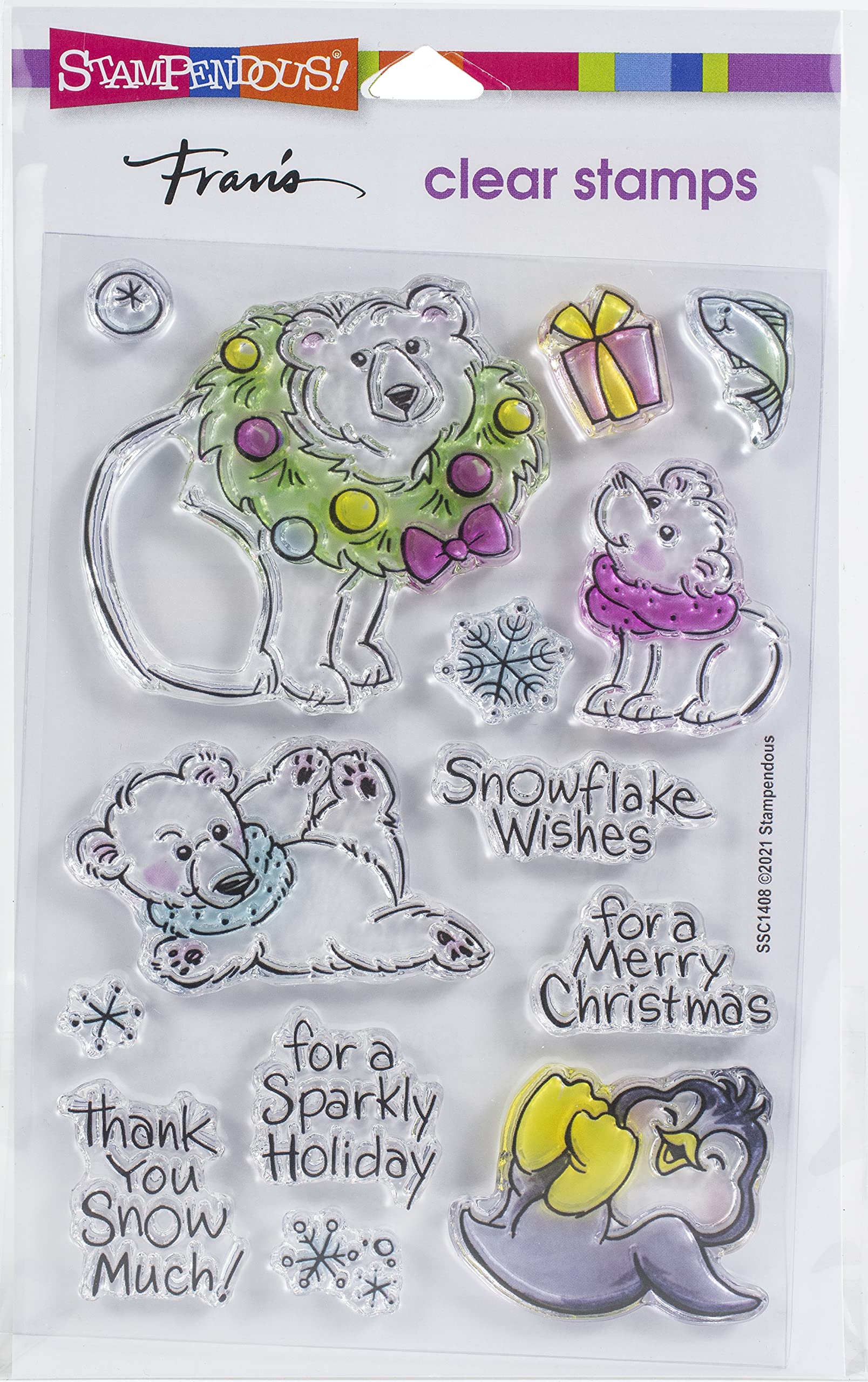 STAMPENDOUS Polar Play Perfectly Clear Stamps