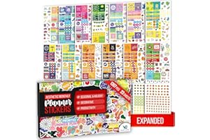 [Expanded] Vladi Creative Aesthetic Monthly Planner Stickers – 1397 pcs / 23 Sheets – Seasonal, Holiday, Productivity & Decorative Stickers for Women – Perfect for Calendars, Journals, & Scrapbooking