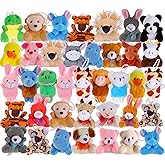 Destlife 38 Pack Mini Stuffed Animals, Small Stuffed Animals Bulk, Plush Bulk Keychain for Kids, Classroom Treasure Box, Claw Machine Toy, Easter Basket Stuffers, Carnival Prizes Gift