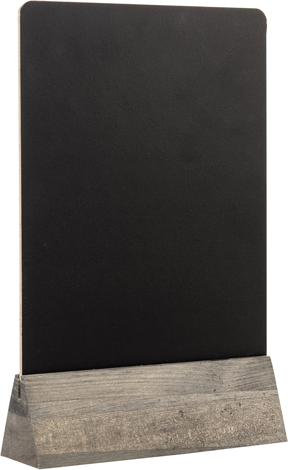 Set of 2 Tabletop Double Sided Chalkboard Display Sign/Placeholder with Wooden Base Stand, Gray: Office Products