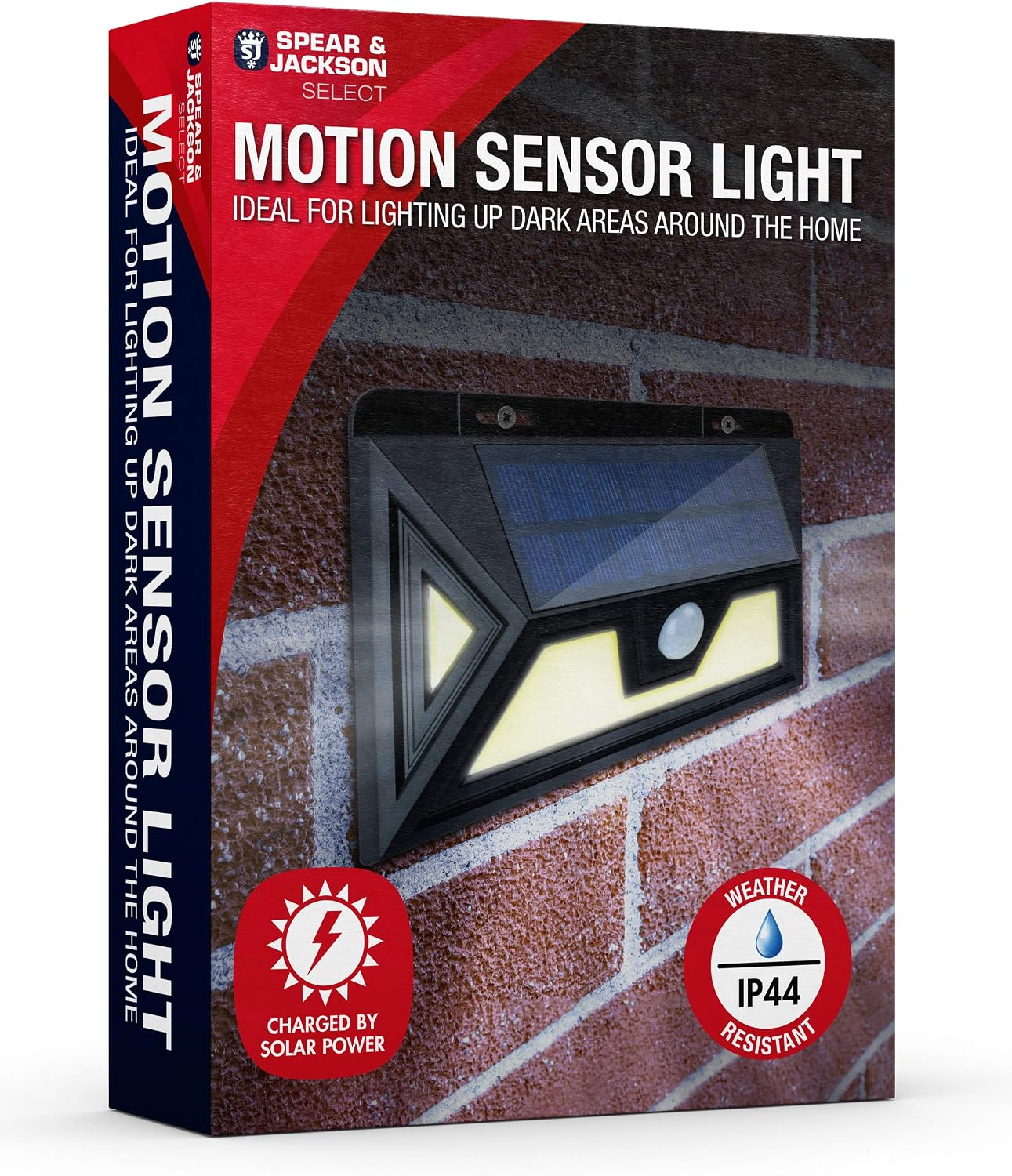 Spear & Jackson LED Solar Motion Outdoor Security Sensor Wall Light, Super Bright and Waterproof. for House Wall, Shed, Fence - Image 3