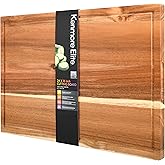 Kenmore Kenosha Extra Large Acacia Wood Cutting Board, 24 x 16 Inch – Heavy Duty Chopping Board with Juice Groove for Meat, Vegetables & Meal Prep