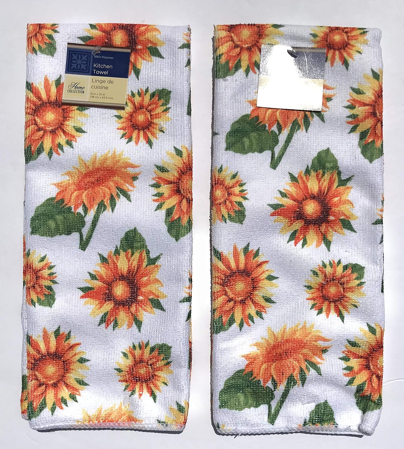 Home Collection 2 Kitchen Towels (Sunflowers Galore) Home