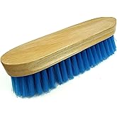 Intrepid International Bedford Horse Brush 9" - Nylon Bristles Brush with Wood Block for Horse Care and Horses Grooming Kit - Medium to Soft Bristles