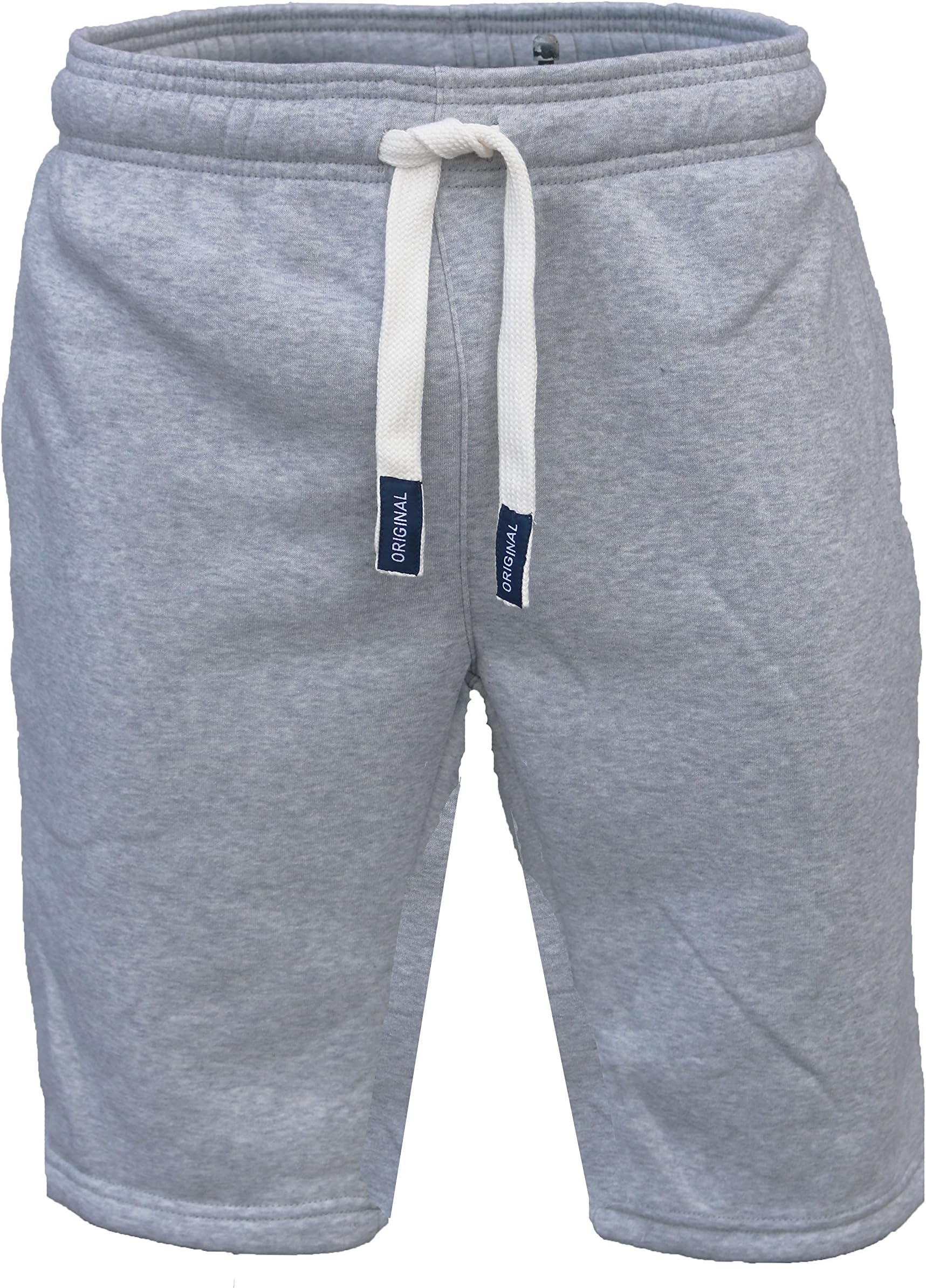 Kapray Clothing Mens Sweat Summer Jogger Plain Fleece Jersey Jogging Shorts S-XXL
