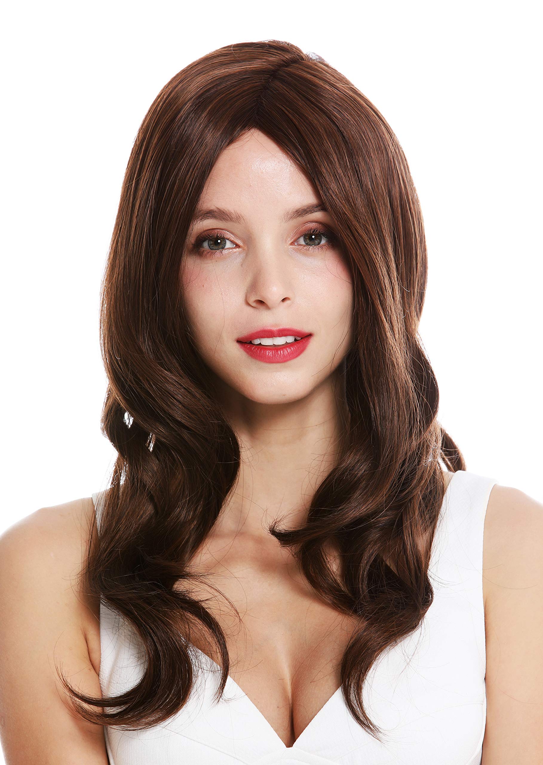 WIG ME UP - QLS18710-2/30 women's quality wig long wavy voluminous mono parting chestnut brown mix