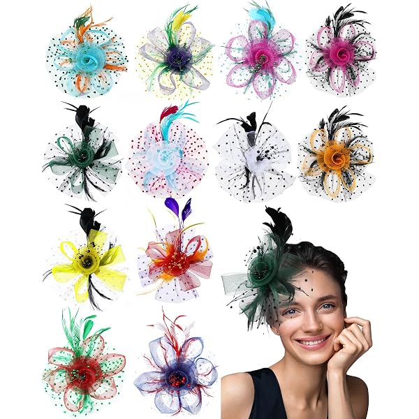Wavwavw 6 Pcs Fascinators Hats Bulk for Women Derby Tea 