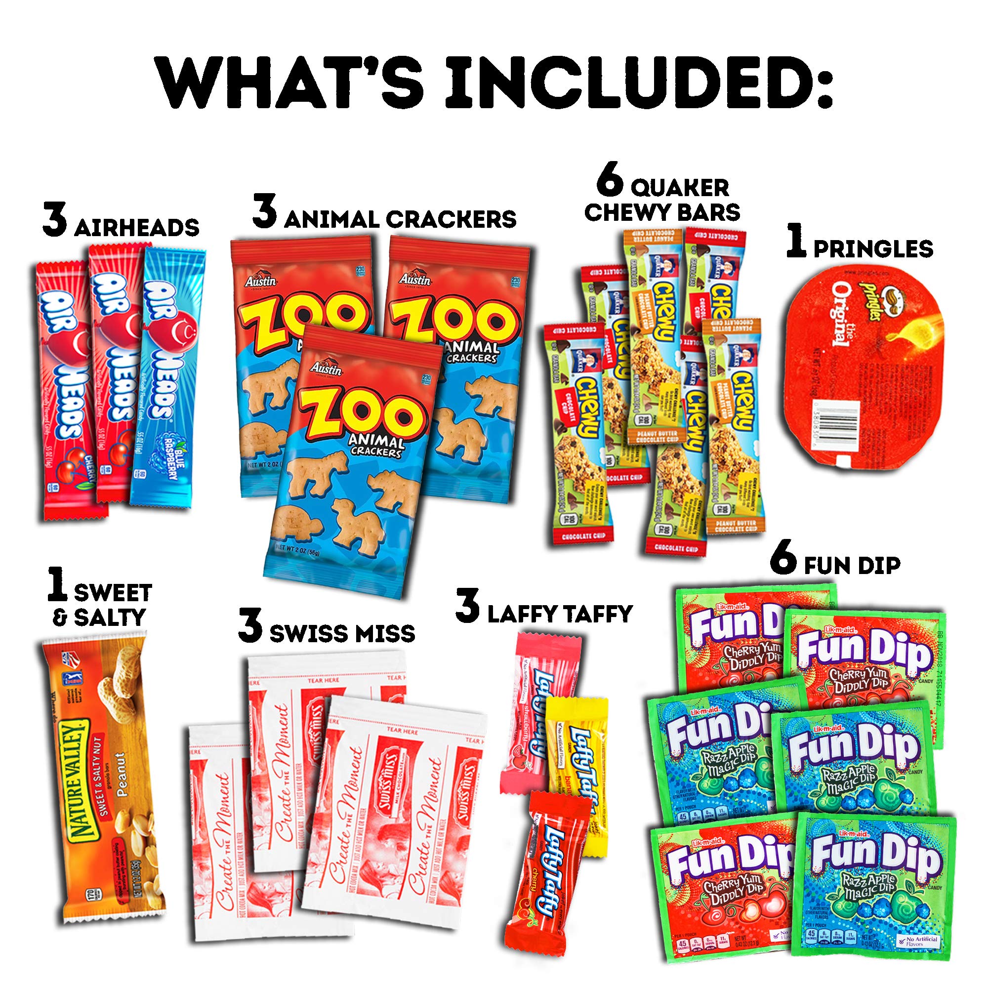 CraveBox Care Package (50 Count) Snacks Food Cookies