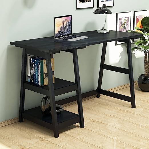 Amazon De Schreiben Computer Schreibtisch Modern Einfach Schwarz Holz Deko Accessory Stilvoll