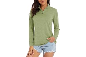 MAGCOMSEN Women's 1/4 Zip Shirts UV Sun Protection Pullover Long Sleeve Quick Dry Workout Hiking Athletic Shirts