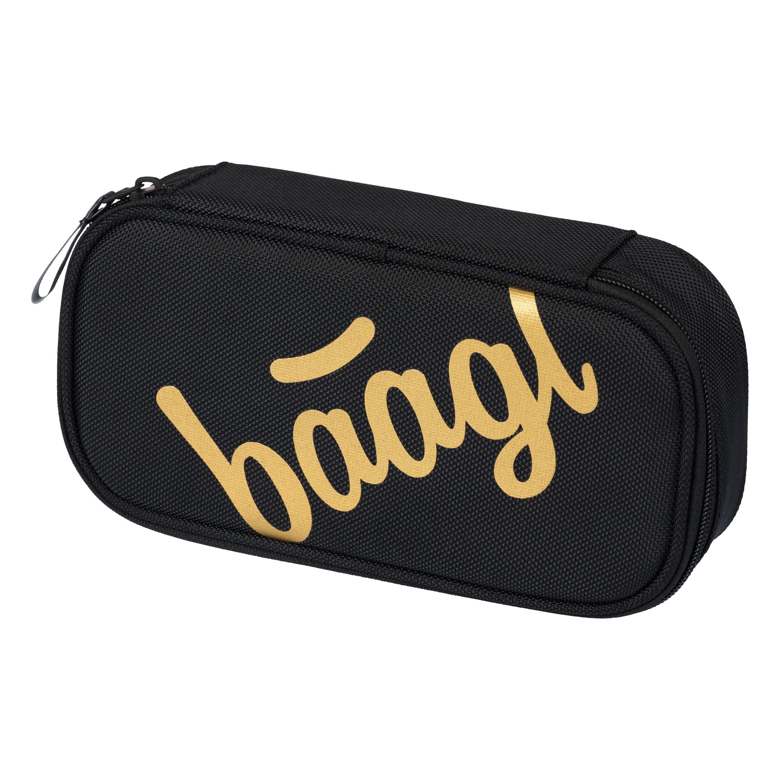 Baagl Pencil Case, School Supplies for Children, 2 Compartments, Skate Gold — image 1