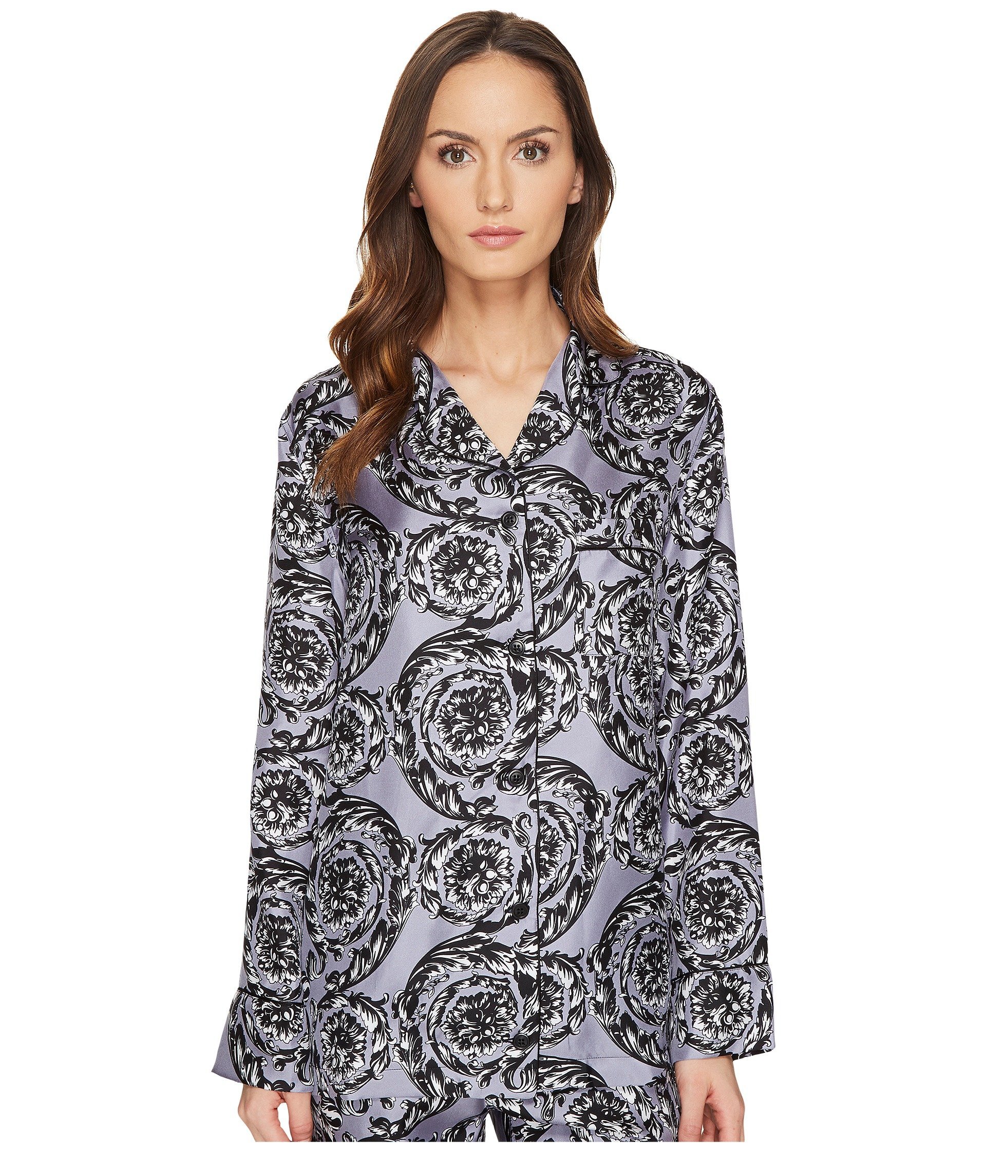 Versace Pigiama Camicia Pajama Button Up Shirt