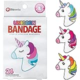 BioSwiss Bandages, Unicorn Shaped Self Adhesive Bandage, Latex Free Sterile Wound Care, Fun First Aid Kit Supplies for Kids, 