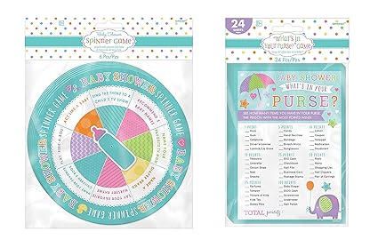 Amazon Com Amscan Spinner Baby Shower Game And What S In Your Purse Amazon Com Amscan Spinner Baby Shower Game And What S In Your Purse