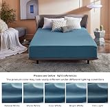 Bedsure Double Fitted Sheet Deep Pocket 16in 40cm Grey-Blue 135x190cm view 9