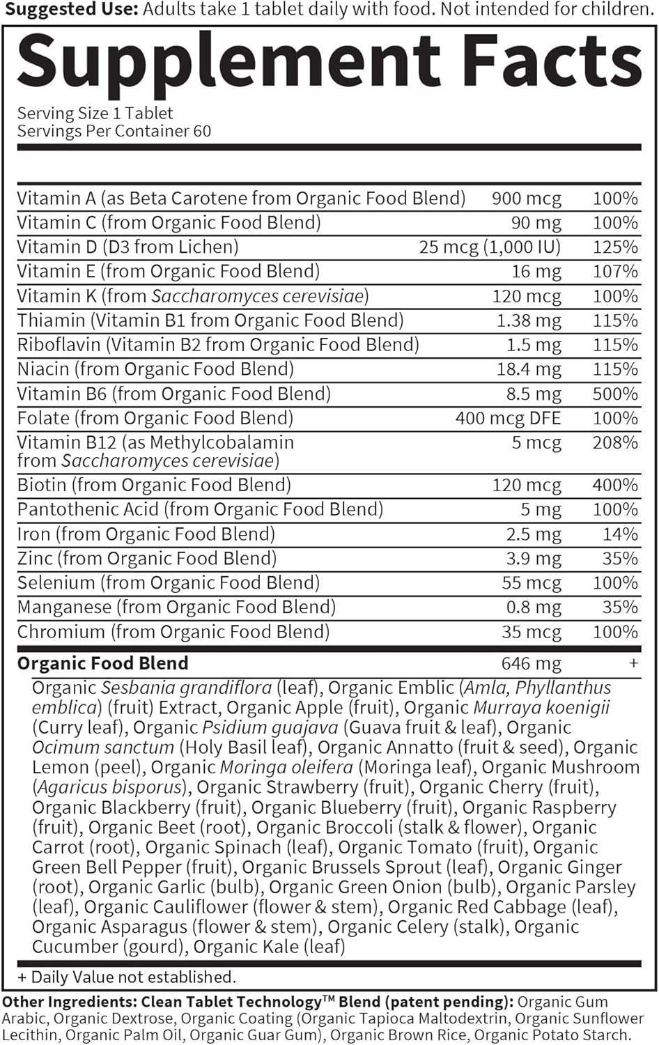 Garden of Life Multivitamin for Women - mykind Organics Women's Once Daily Multi - 30 Tablets, Whole Food Multi with Iron, Biotin, Vegan Organic Vitamin for Womens Health, Energy Hair Skin and Nails: Health & Personal Care
