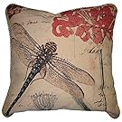 DaDa Bedding CC-15041 Dragonfly Dream Woven Cushion Cover, 18-Inch