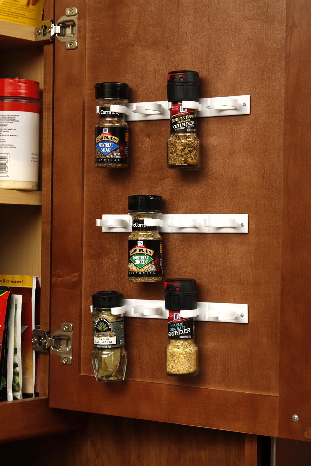 Bellemain Spice Gripper Clip Strips for Plastic Jars - Set of 3, Holds 12 Jars: Kitchen & Dining
