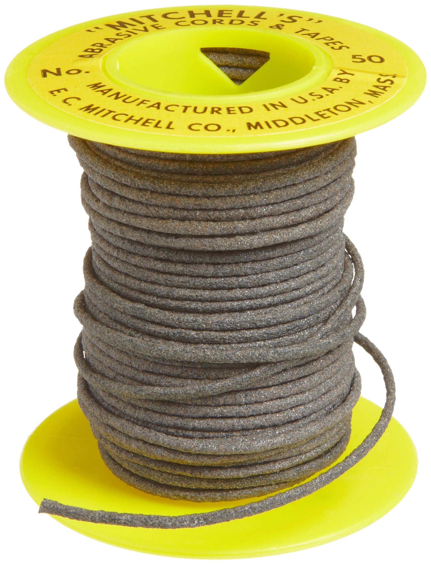 Mitchell Abrasives 50 Round Abrasive Cord, Aluminum Oxide 180 Grit .070" Diameter x 25 Feet