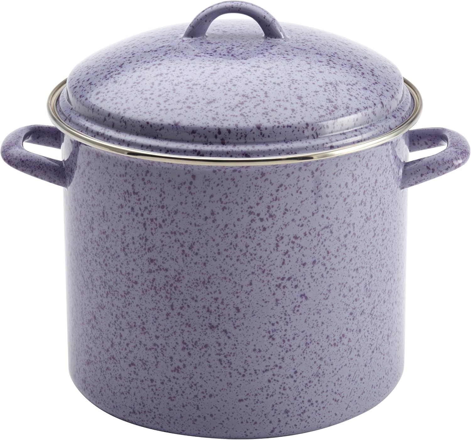 Paula Deen Signature Enamel on Steel 12-Quart Covered Stockpot, Lavender