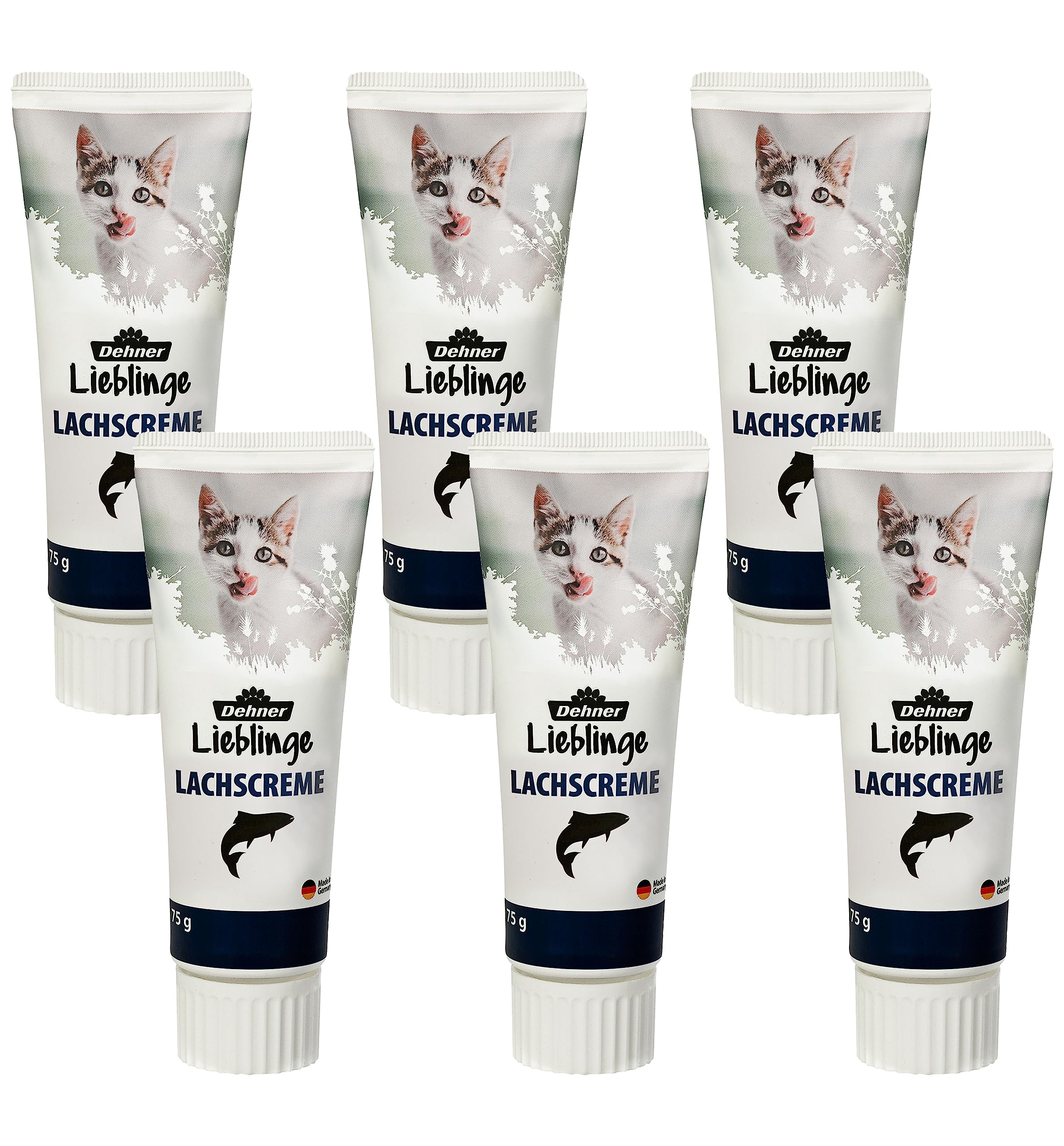 Dehner Cat Snack Food Grade Salmon Cream 75g X 6 (1 lb)