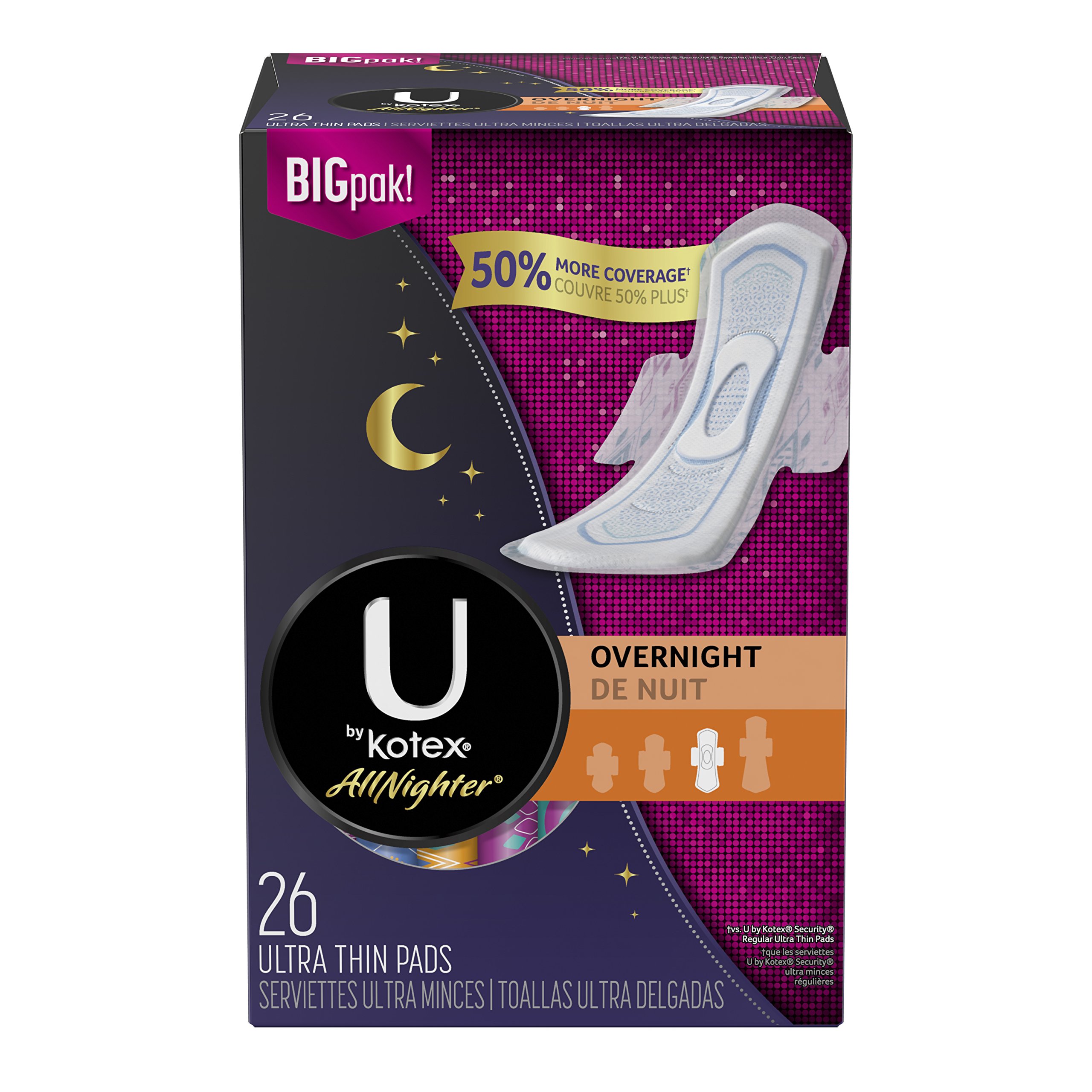 U by Kotex CleanWear Ultra Thin Pads with Wings, Regular