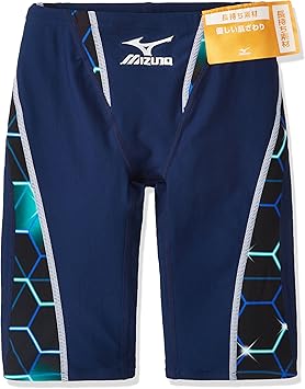Amazon Mizuno ミズノ 水着 Exer Suits ハーフスパッツ 寺川綾コレクション メンズ N2mb 27 ブルー S Mizuno ミズノ メンズフィットネス 競泳水着