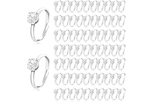 Decorative Faux Diamond Rings Set, 99 Pieces, Adjustable, for Bridal Shower Games, Wedding Decorations, Party Favours