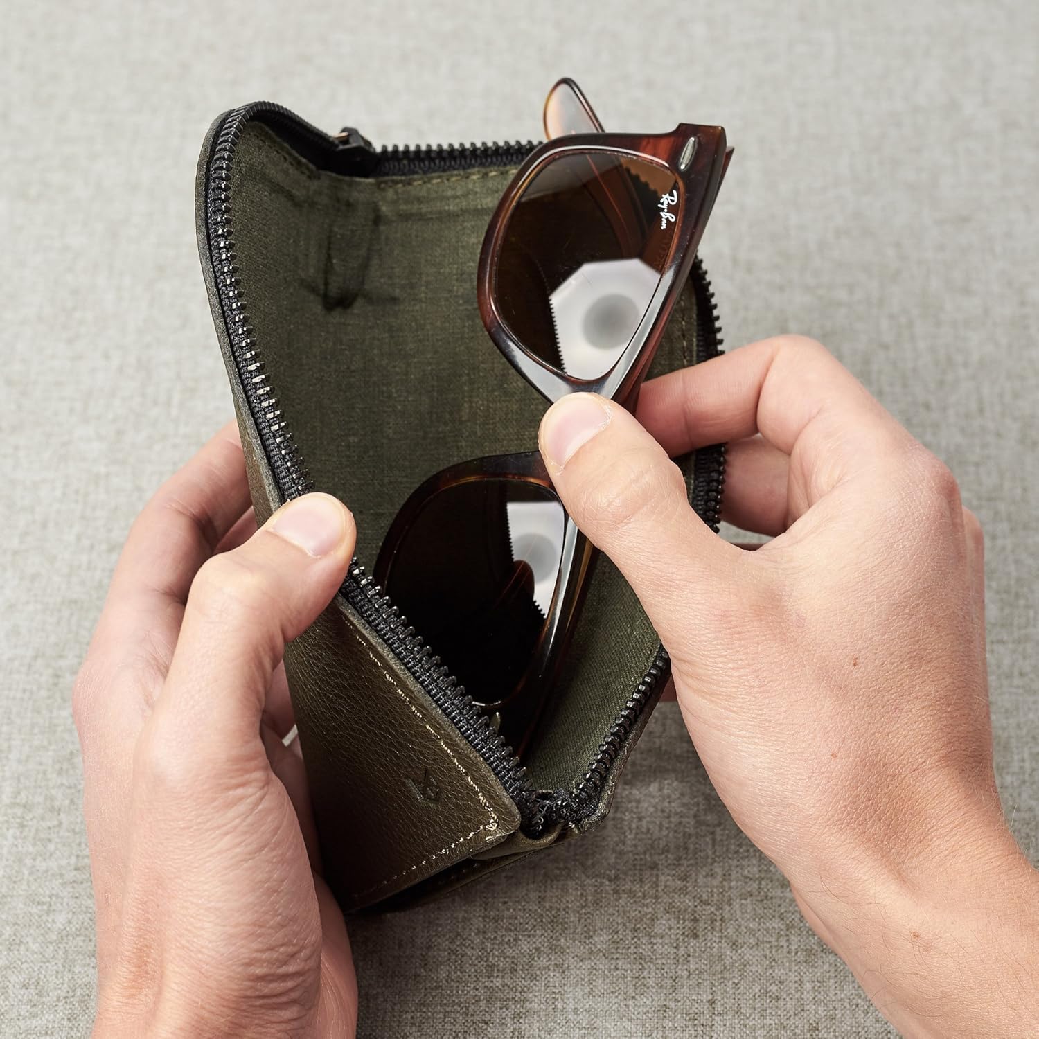 monogrammed glasses case