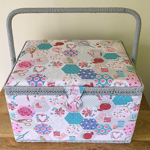 HobbyGift MRL\440 - Caja de costura (tamaño grande, 24 x 31 x 20 cm).: Amazon.es: Hogar