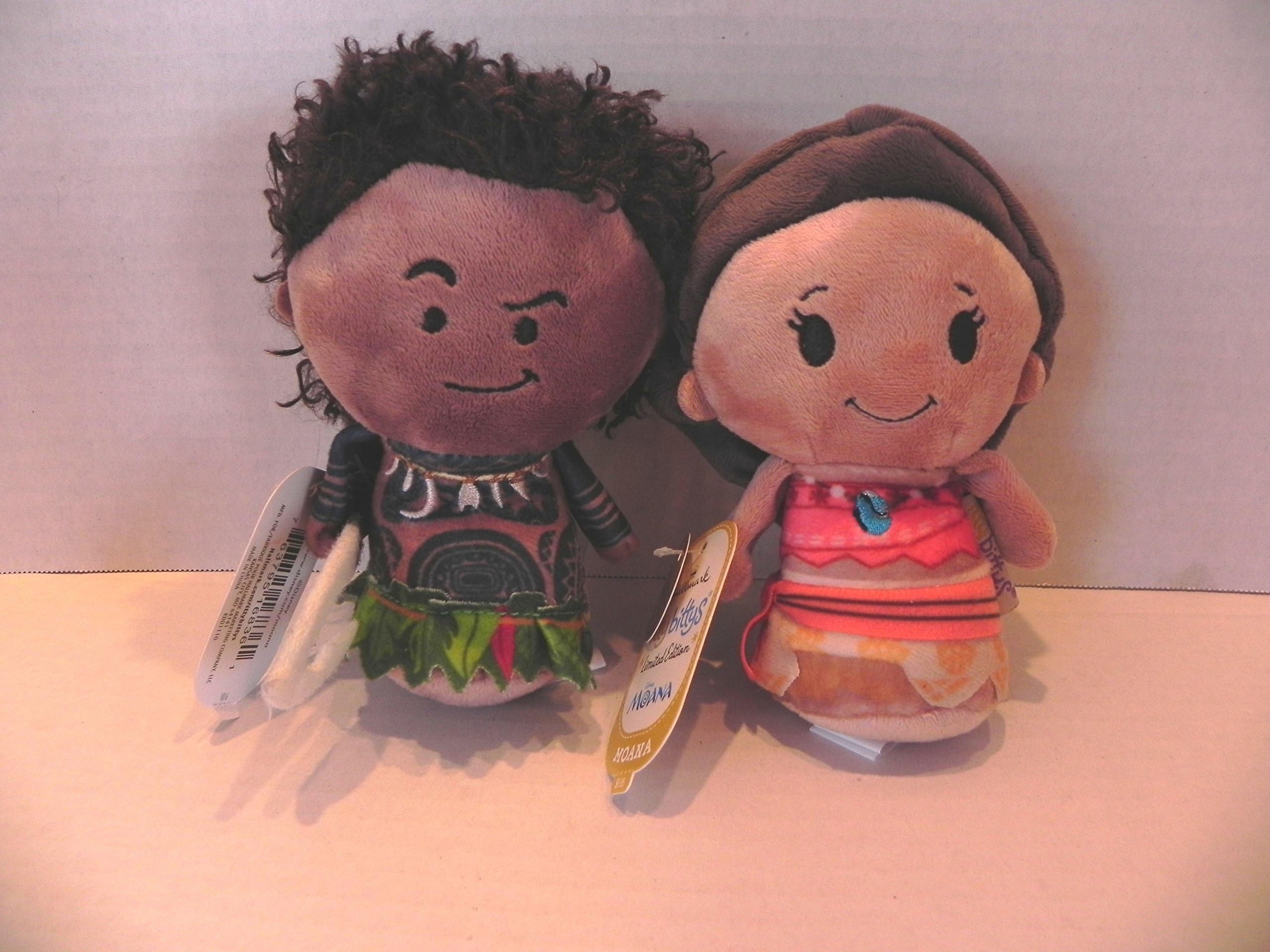 Set of 2 Hallmark Disney's Moana Limited Edition Itty Bittys: Moana & Maui