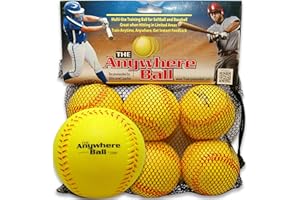 Nature Bound The Anywhere Ball Baseball & Softball Foam Training Ball (6 Pack Bundle)