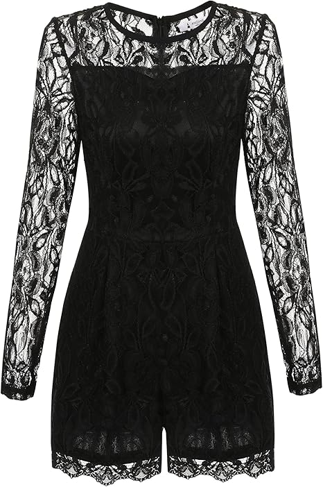 jumpsuit with lace overlay