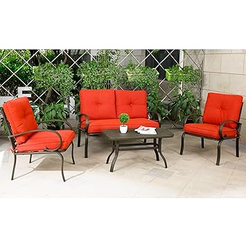 Amazon.com : Cloud Mountain 80 Piece Patio Furniture Set Outdoor ...