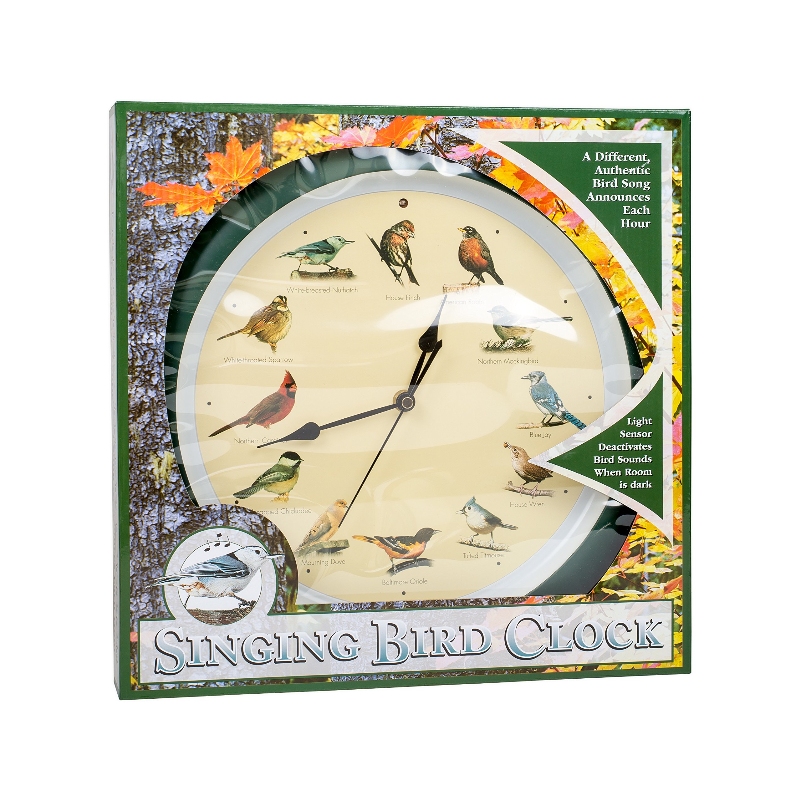 Mark Feldstein and Associates DLB023GR Original Singing Bird Clock 13